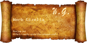 Werb Gizella névjegykártya