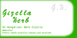 gizella werb business card